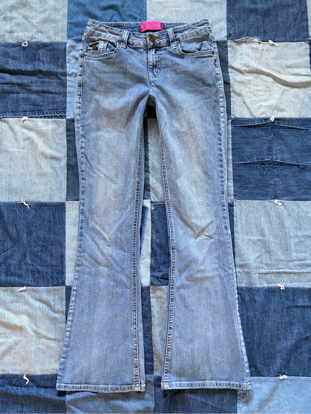 vintage y2k GLO jeans low rise flare bootcut denim pants size 3